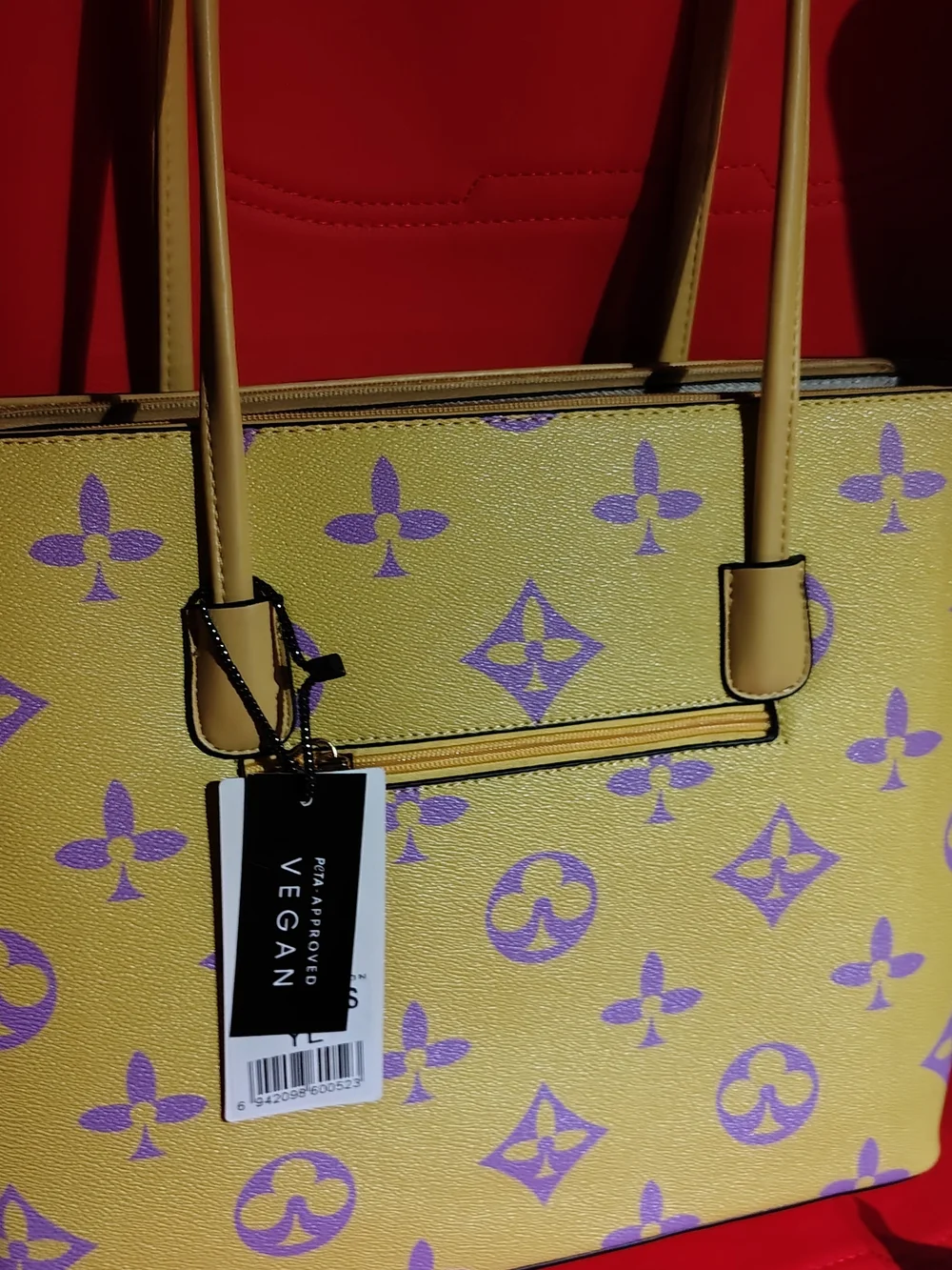 Women’s Yellow Tote Bag with Detachable Strap
